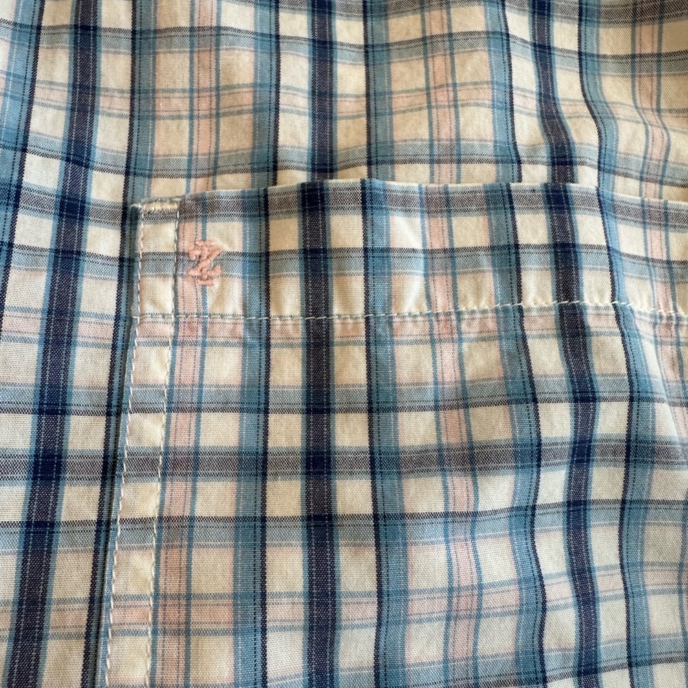Izod saltwater relaxed classics button down the front plaid men’s shirt size L - Picture 7 of 13